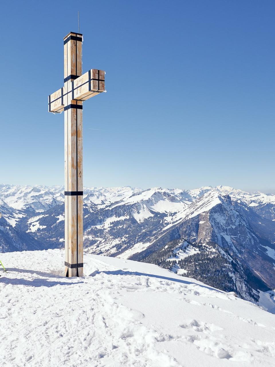 Diedamskopf Gipfelkreuz im Winter